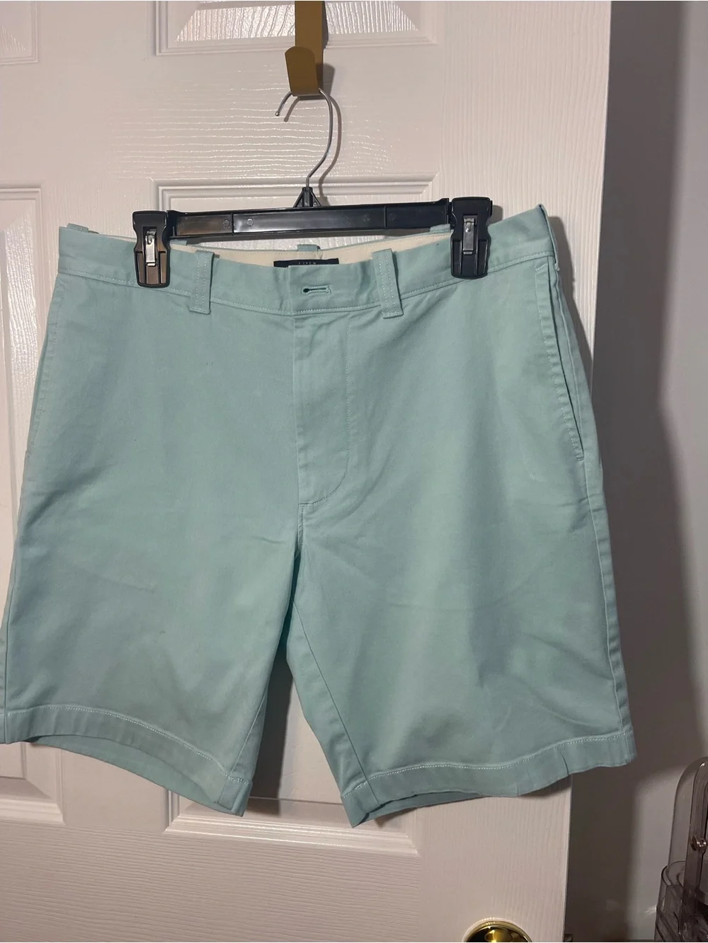 J. Crew Mint Green Flat Front Chino Shorts